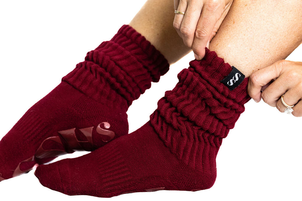 Red Slouch Socks